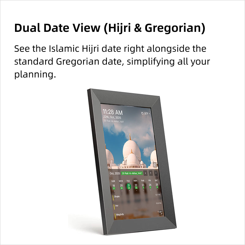 Hijri & Gregorian Calendar Clock